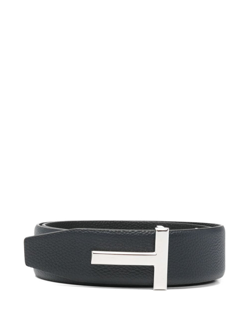 Blue Logo Buckle Reversible Belt 1