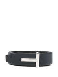 Blue Logo Buckle Reversible Belt 1