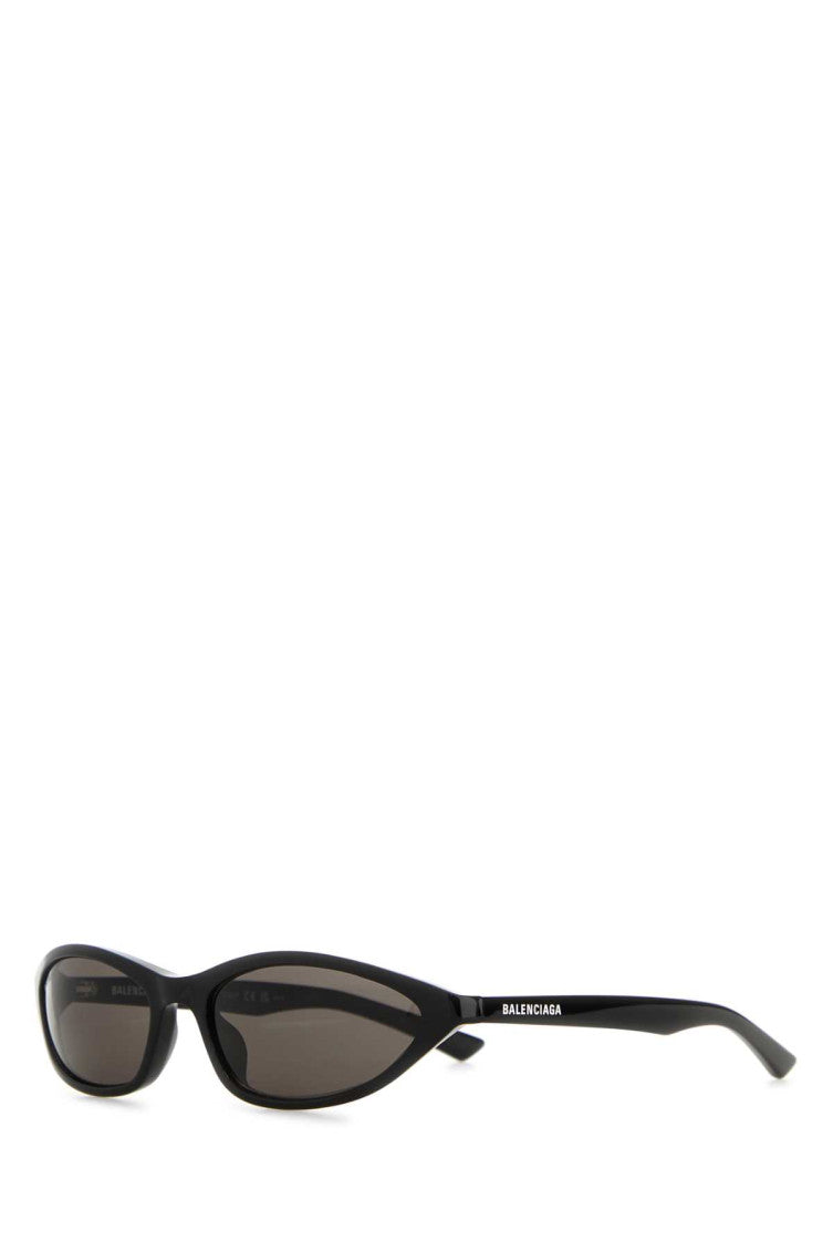 Black Logo Oval Sunglasses 1