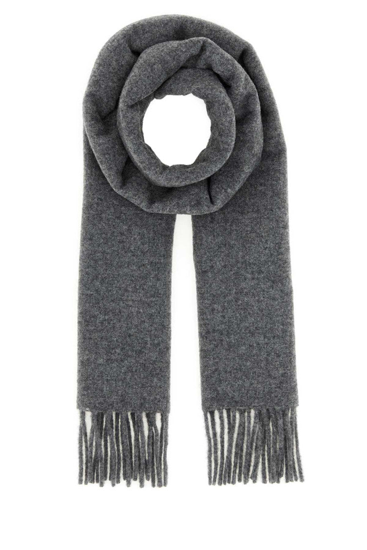 Grey Classic Textured Scarf 1
