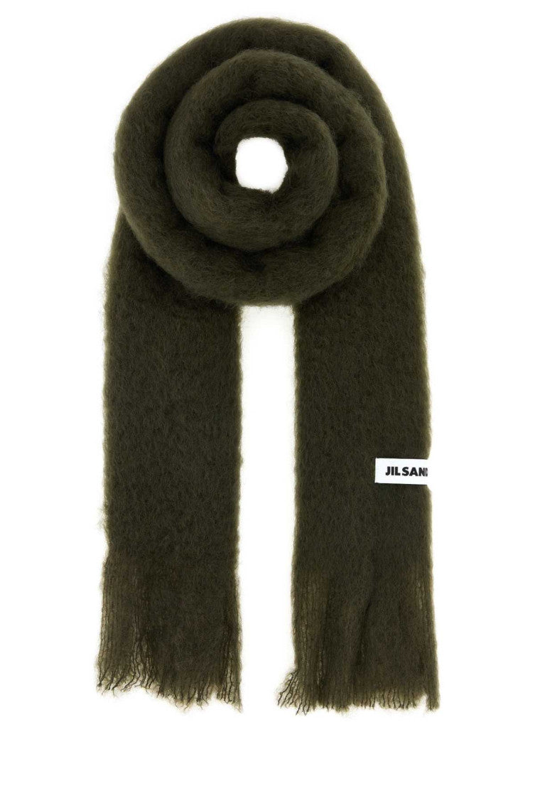 Olive Green Textured Scarf 1