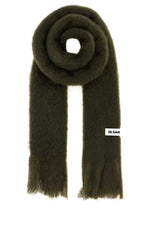 Olive Green Textured Scarf 1