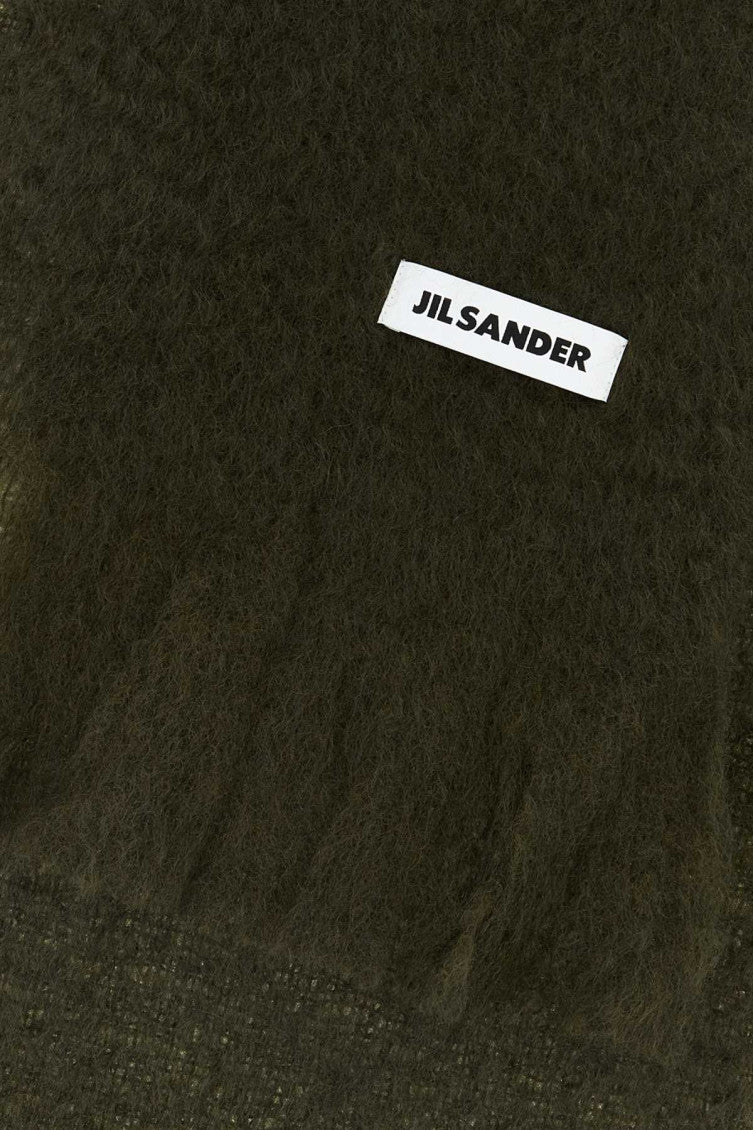 Olive Green Textured Scarf 2