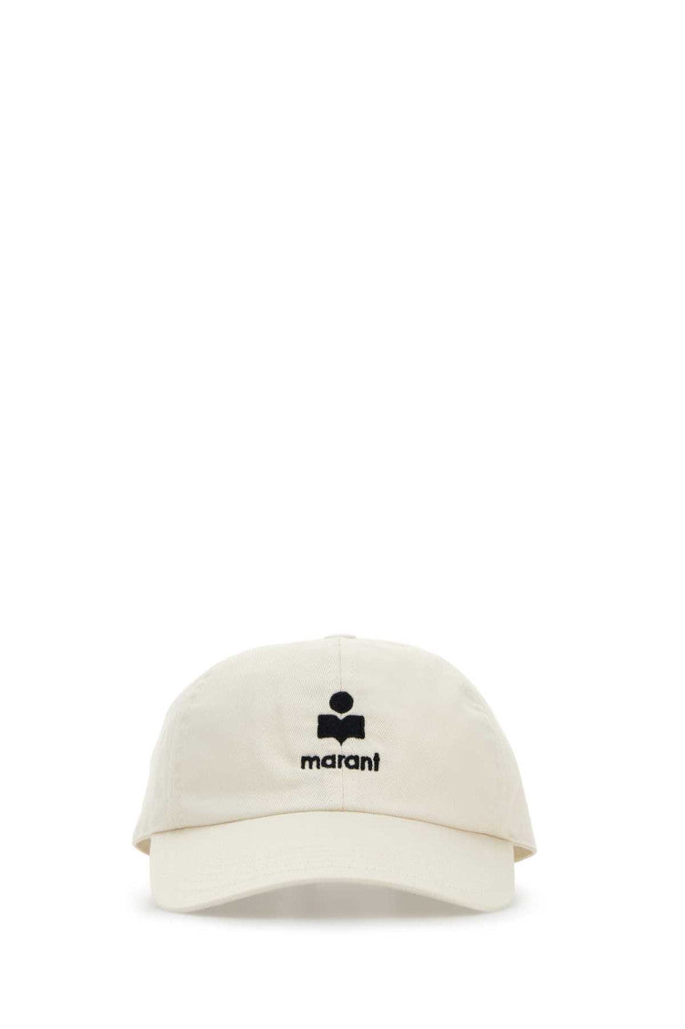 White Logo Textured Baseball Hat 1