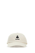 White Logo Textured Baseball Hat 1