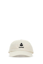 White Logo Textured Baseball Hat 1
