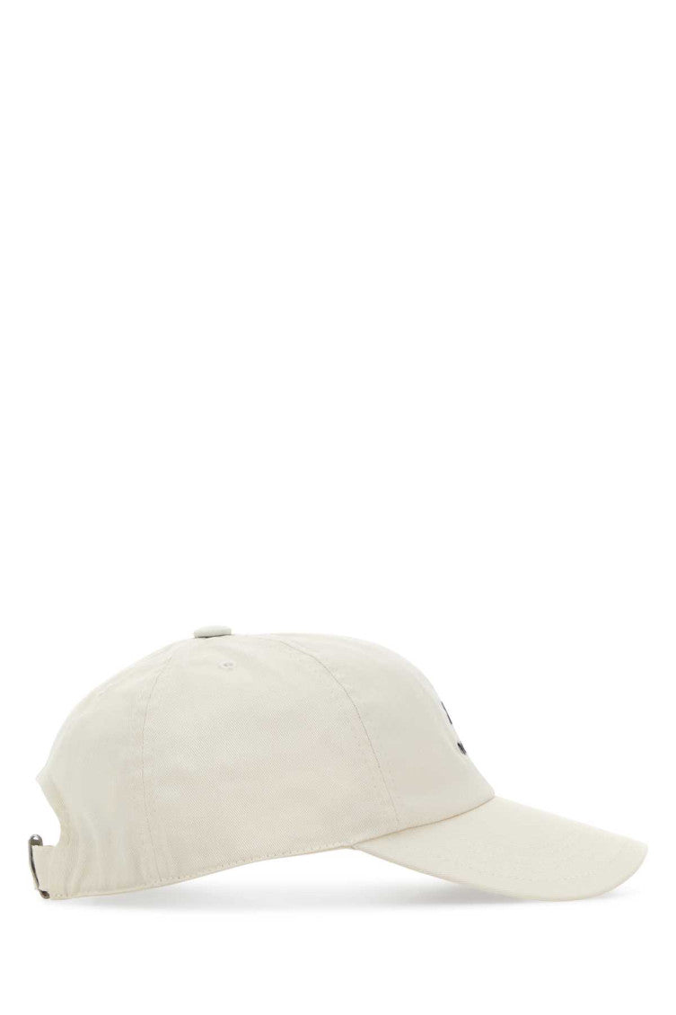 White Logo Textured Baseball Hat 2