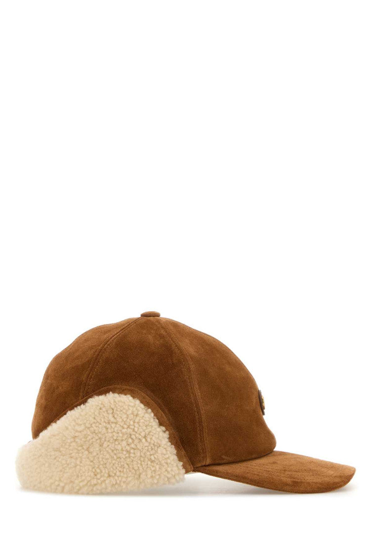 Light Brown VLogo Sign Solid Baseball Hat 2