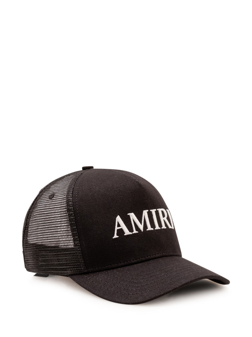 Black Logo Textured Baseball Hat 2