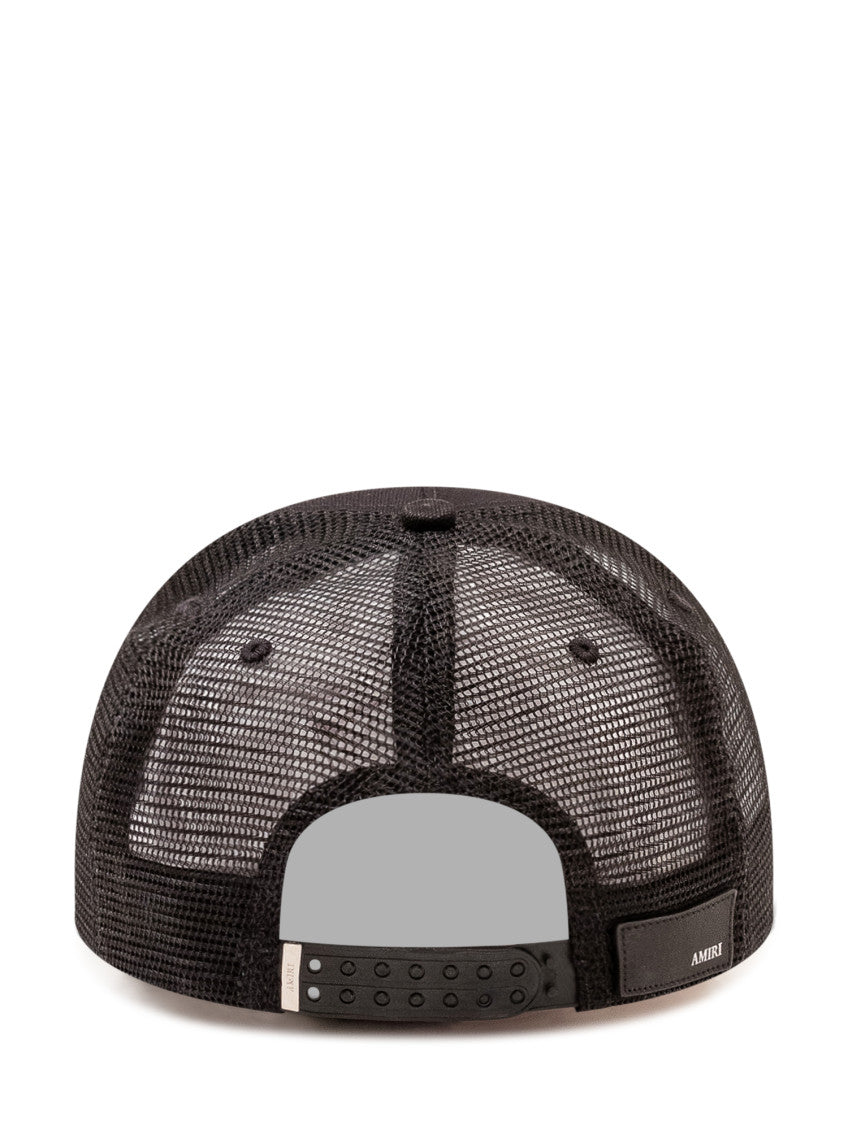 Black Logo Textured Baseball Hat 3