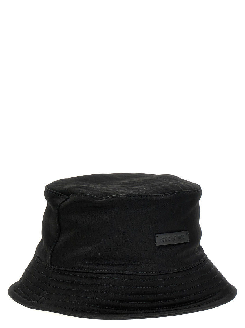 Black Logo patch bucket hat 2