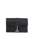 Black T Logo Textured Wallet 1