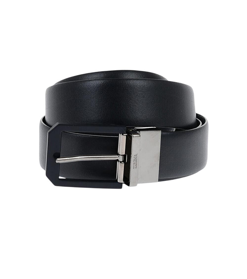 Blue Leather Reversible Belt 2