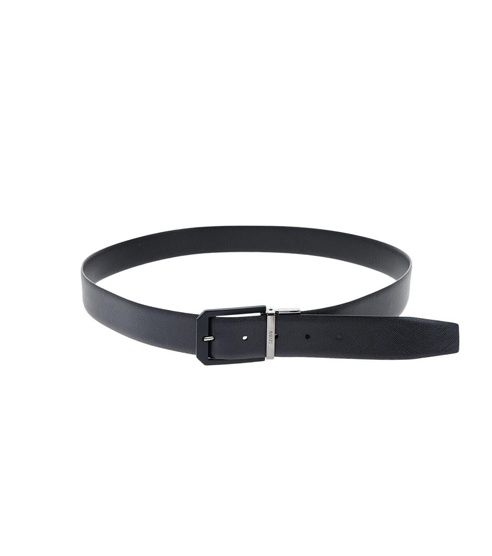 Blue Leather Reversible Belt 3