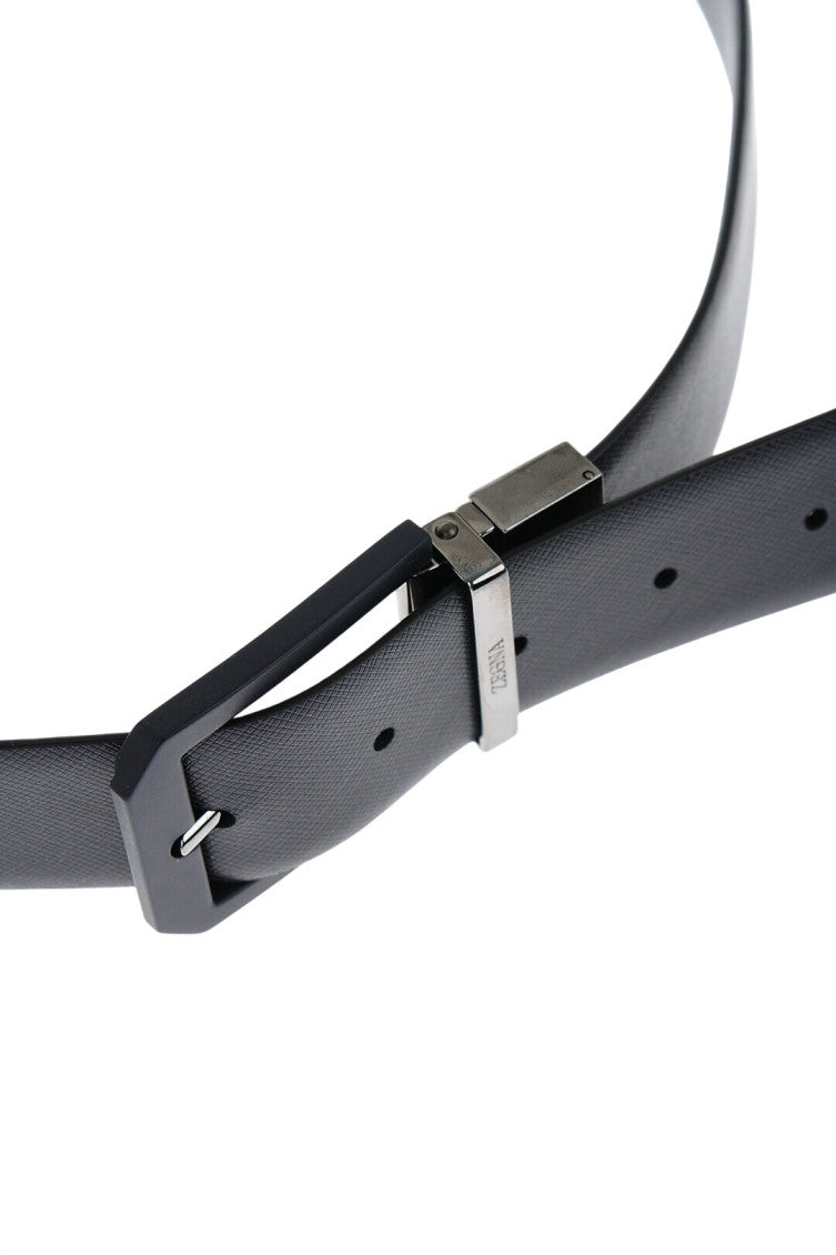 Blue Leather Reversible Belt 4