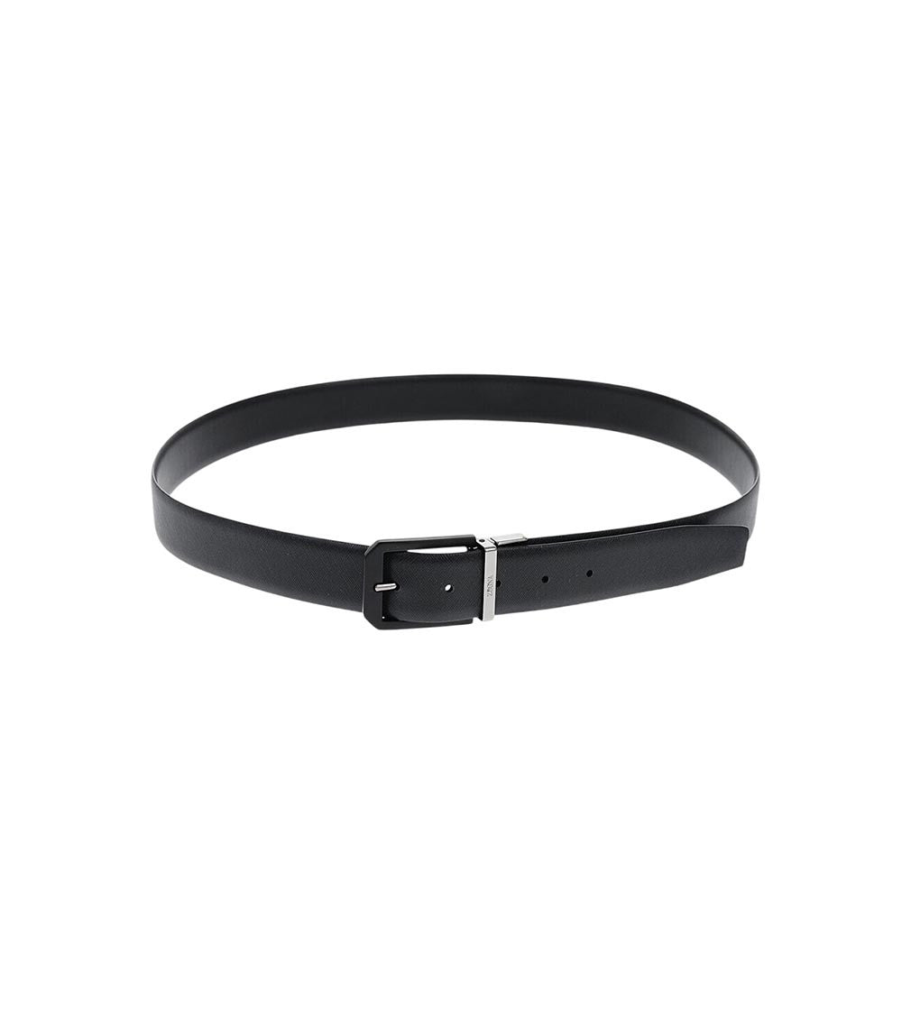 Black Leather Reversible Belt 3