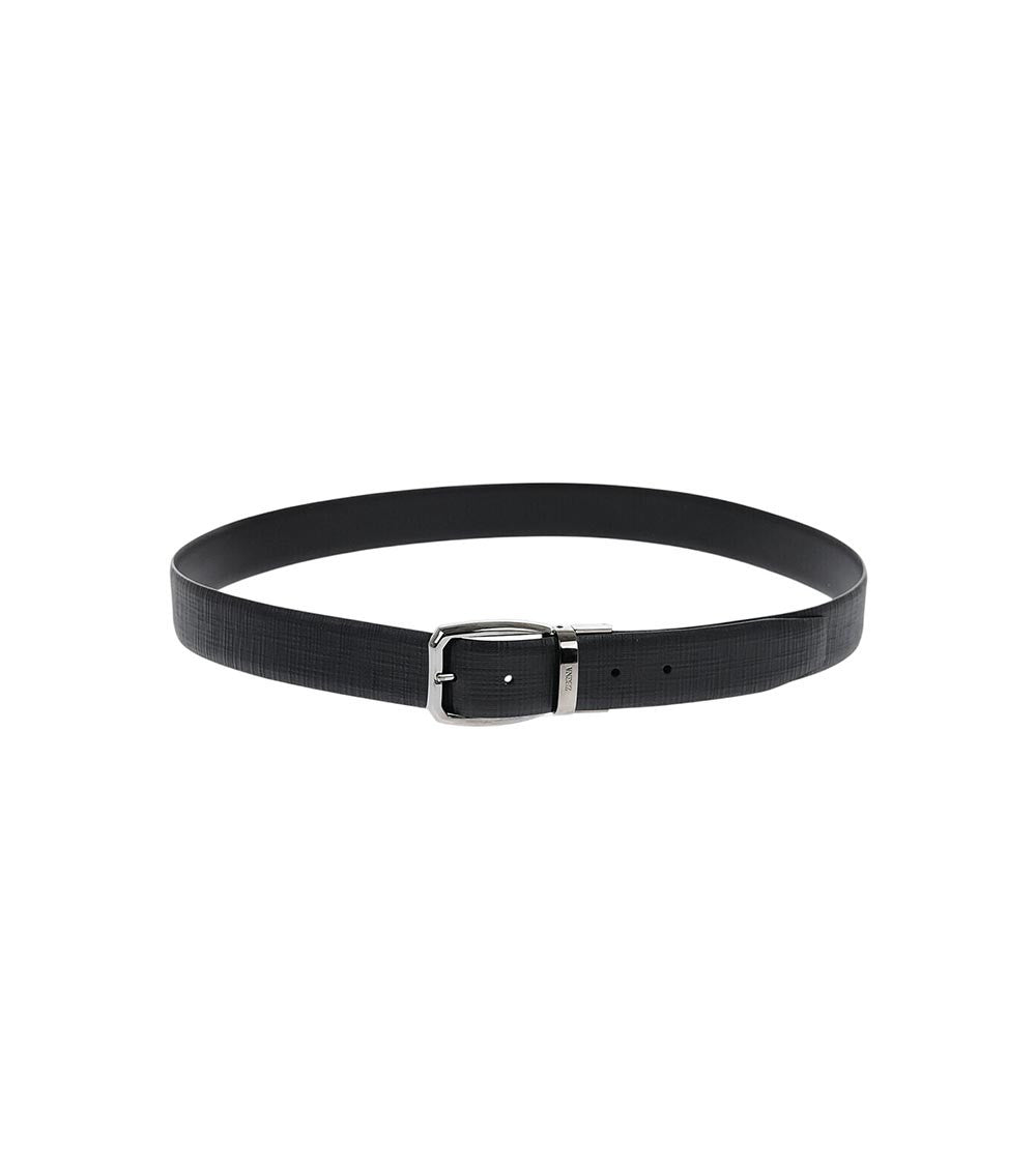 Black Reversible Leather Belt 1