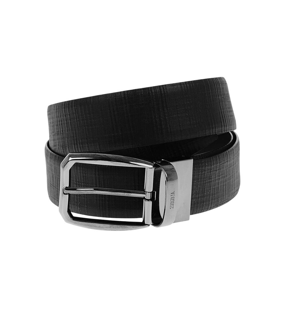 Black Reversible Leather Belt 2