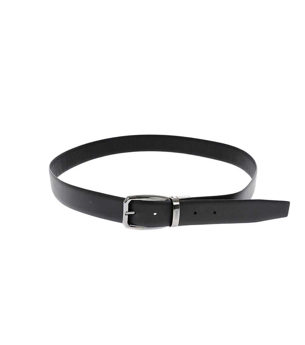 Black Reversible Leather Belt 3