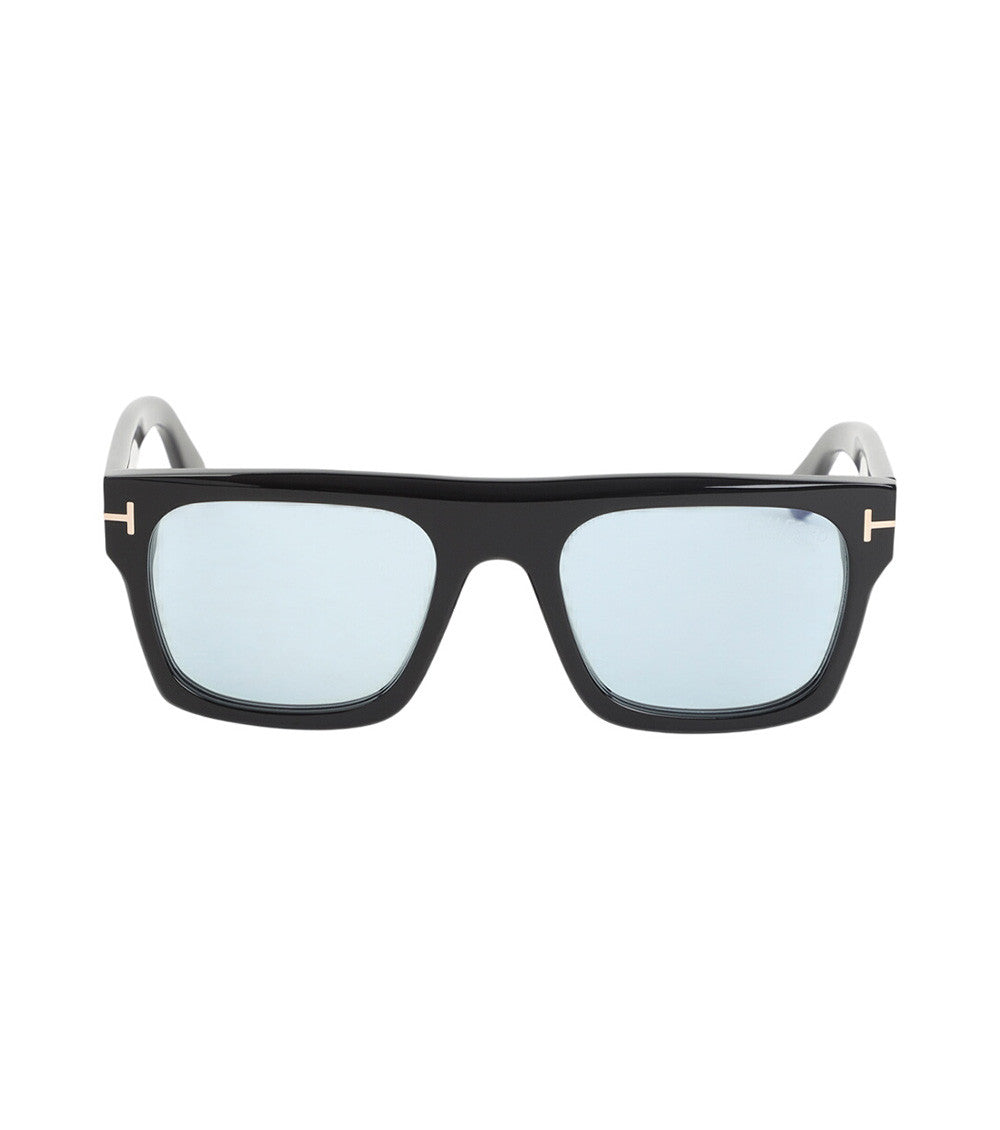 Black Blue Square Sunglasses 2