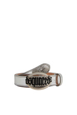 Silver Logo Solid Formal Belt 1