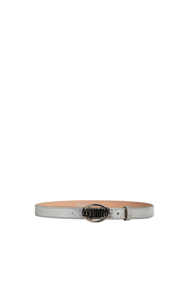 Silver Logo Solid Formal Belt 2