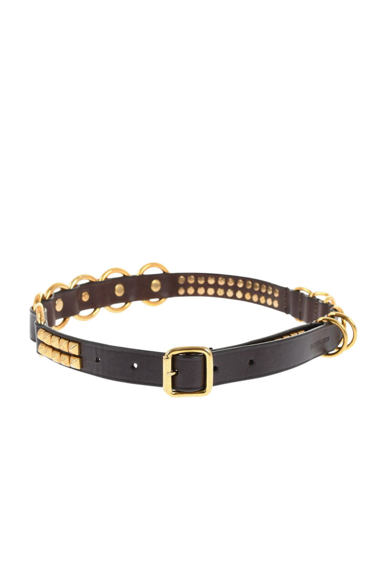 Brown Studded Casual Belt 2