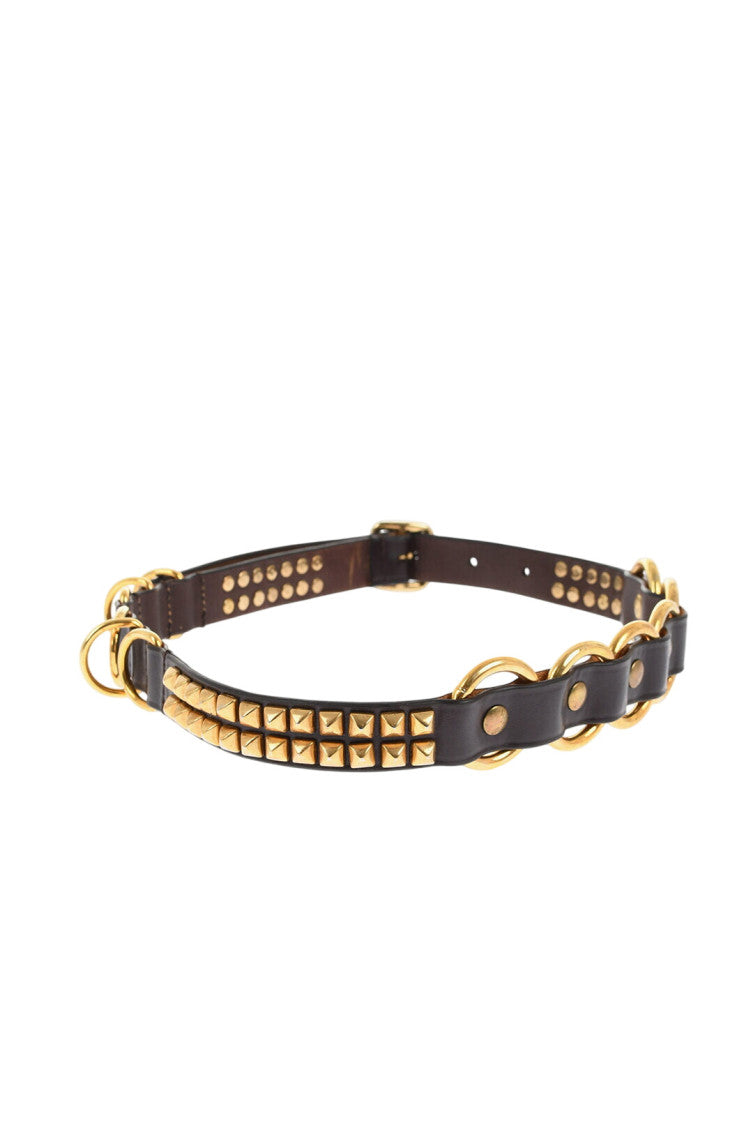 Brown Studded Casual Belt 3