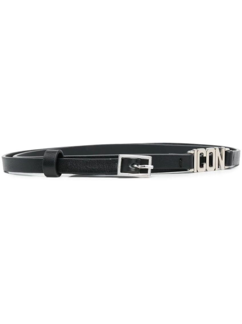 Black ICON Solid Adjustable Belt 1