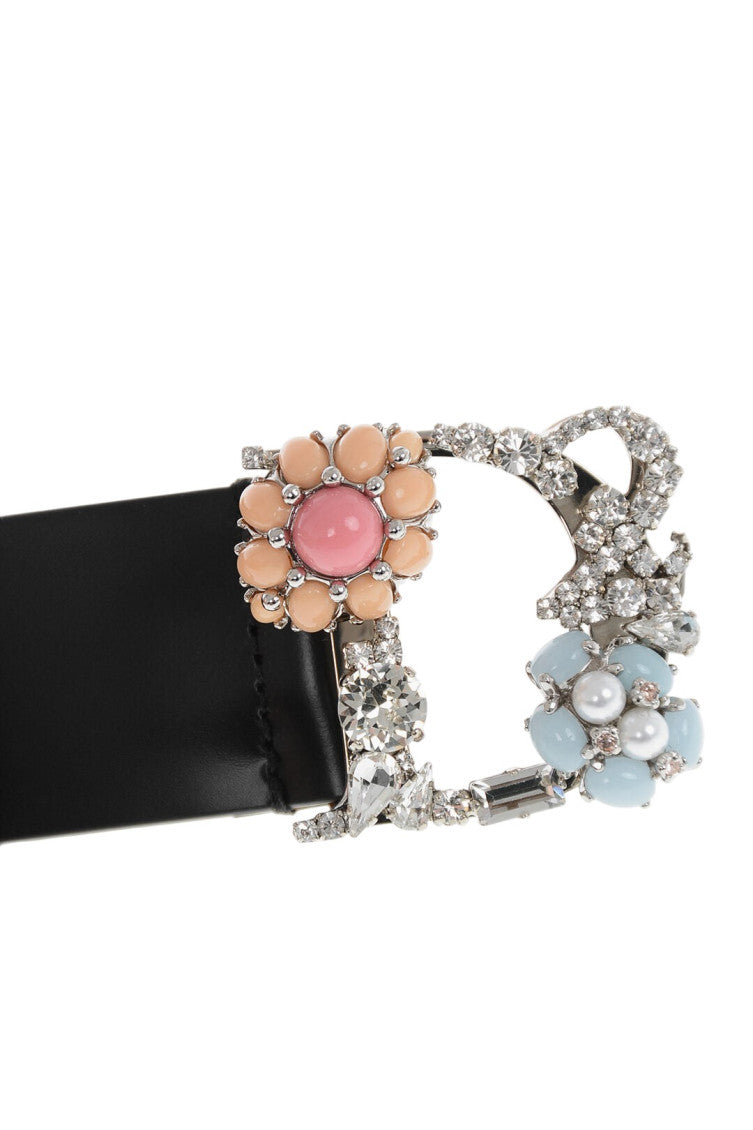 Black Embellished Casual Belt 3
