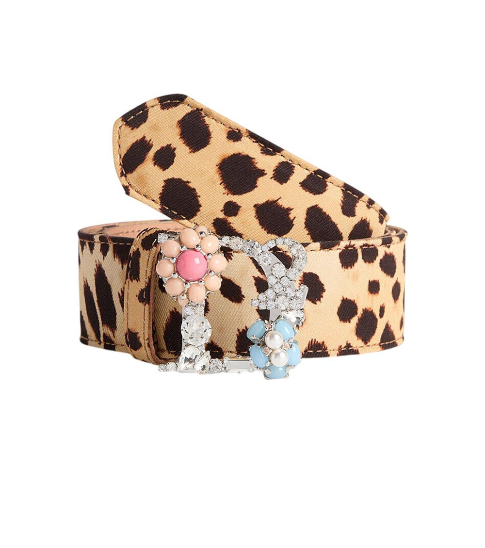 Brown Animal Print Casual Belt 1