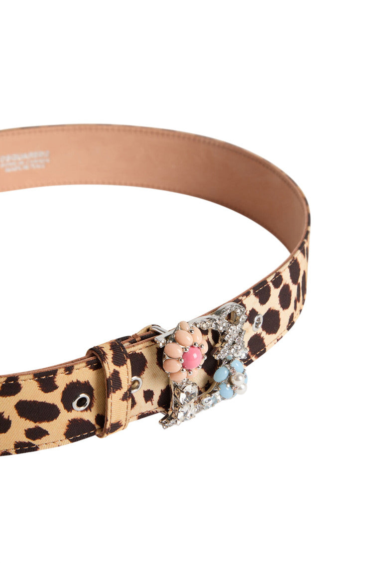 Brown Animal Print Casual Belt 3