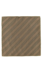 Beige Chevron Printed Pocket Square 1
