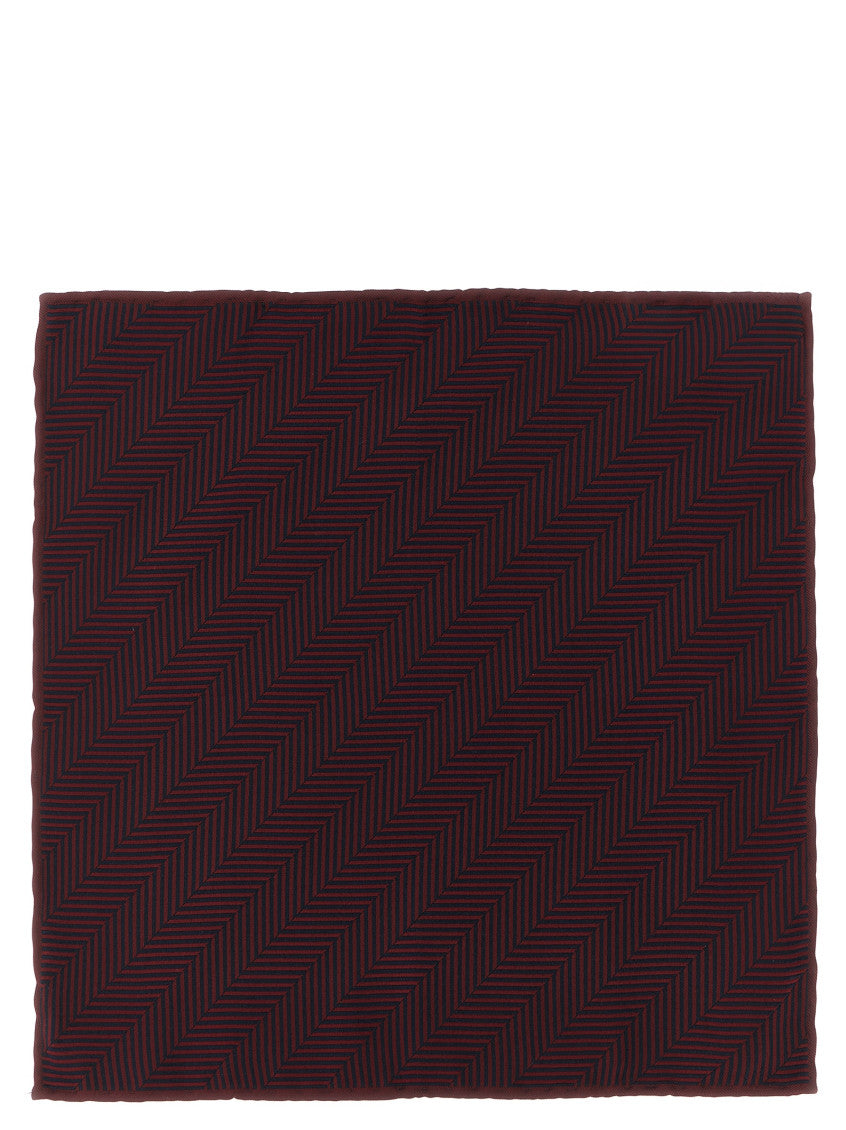 Maroon Chevron Pocket Square 1