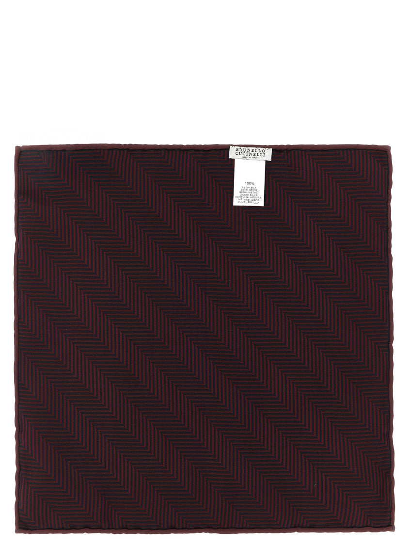 Maroon Chevron Pocket Square 2