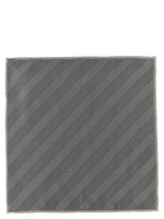 Grey Chevron Print Pocket Square 1