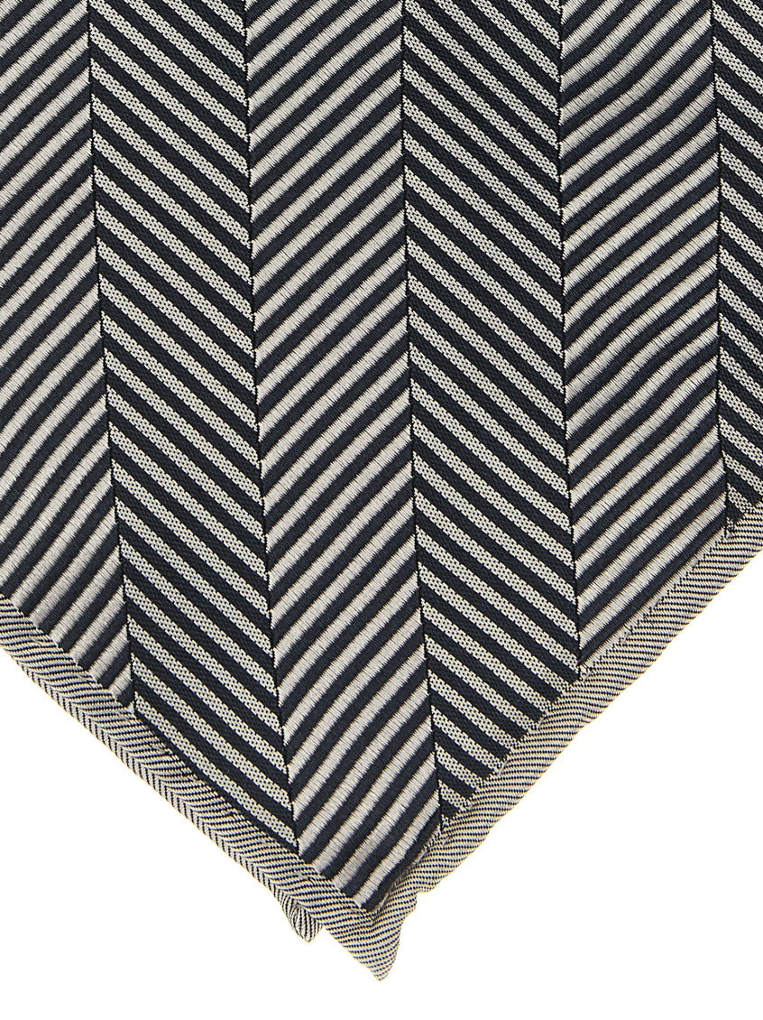 Grey Chevron Print Pocket Square 3