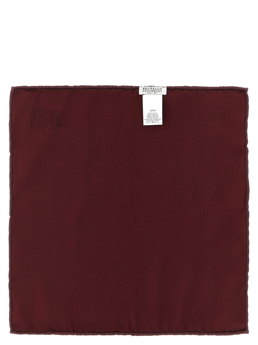Maroon Double-face Pocket Square 2