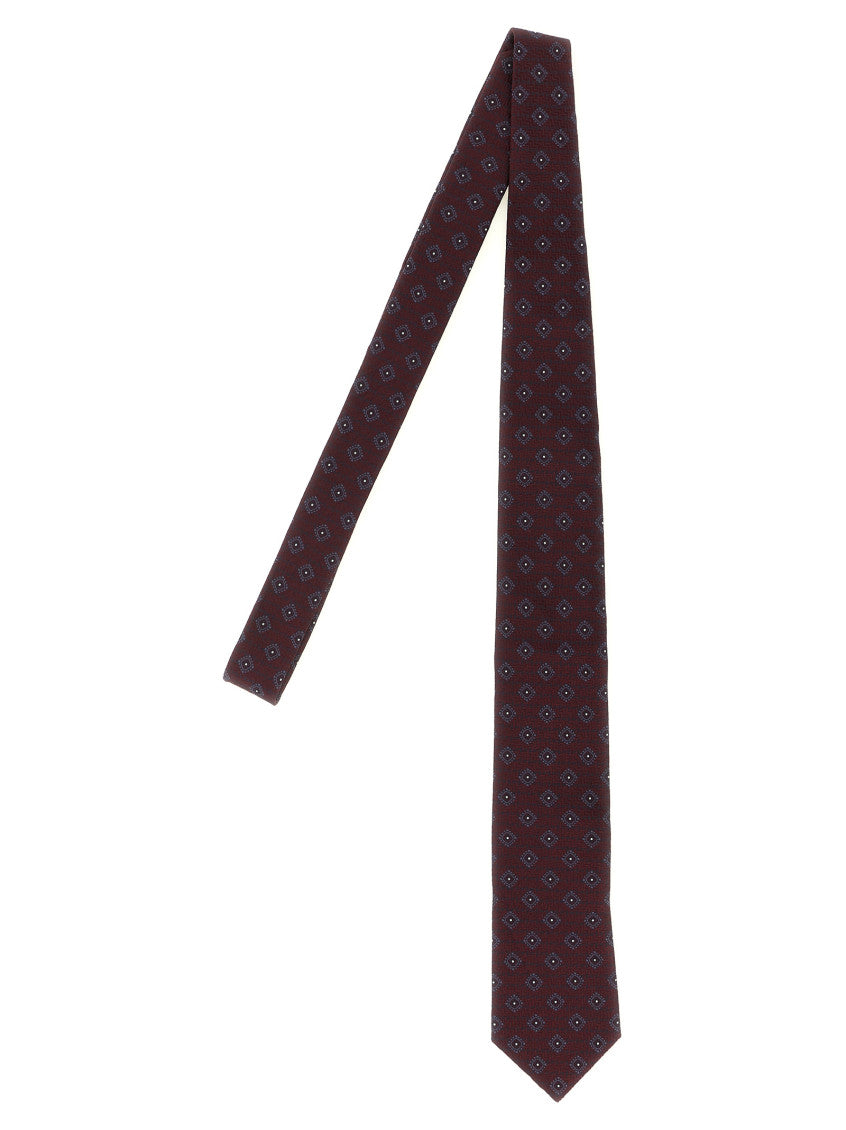 Maroon Chevron Printed Tie 1