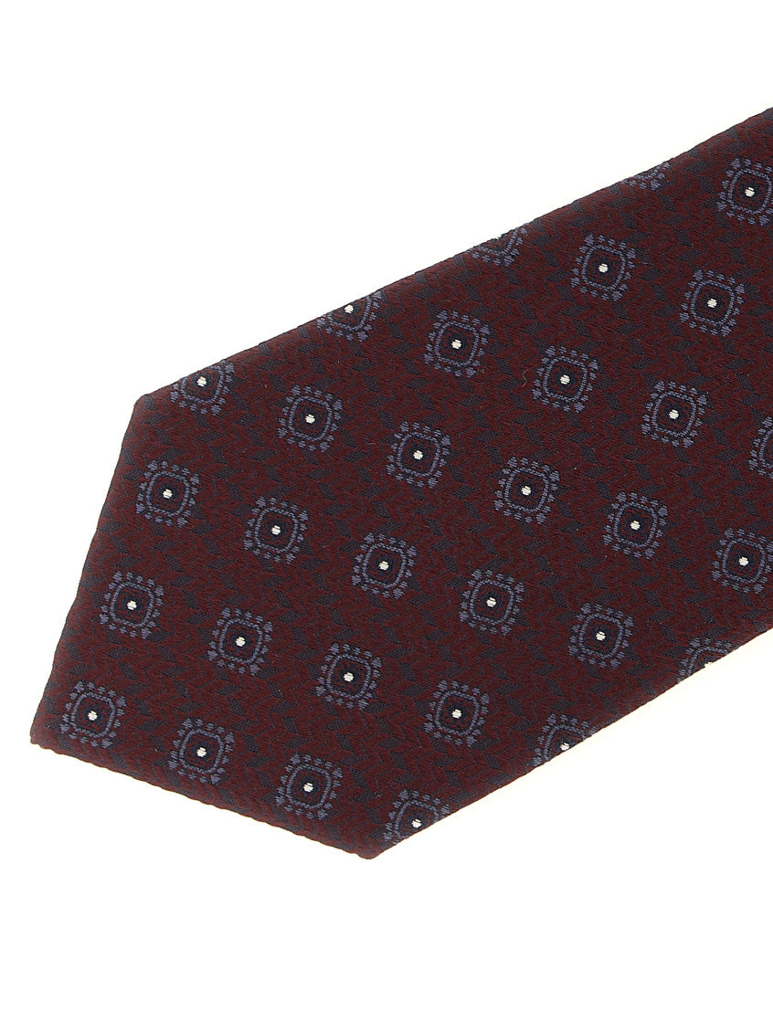 Maroon Chevron Printed Tie 3