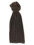 Brown Ribbed Solid Scarf 1