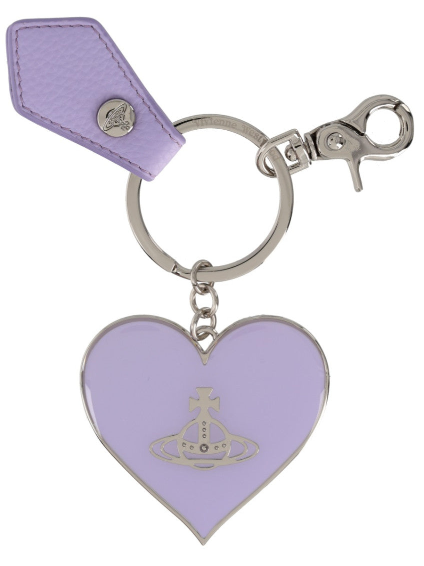 Purple Mirror Heart Key Holder 1