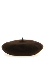 Brown Solid Beret Hat 1
