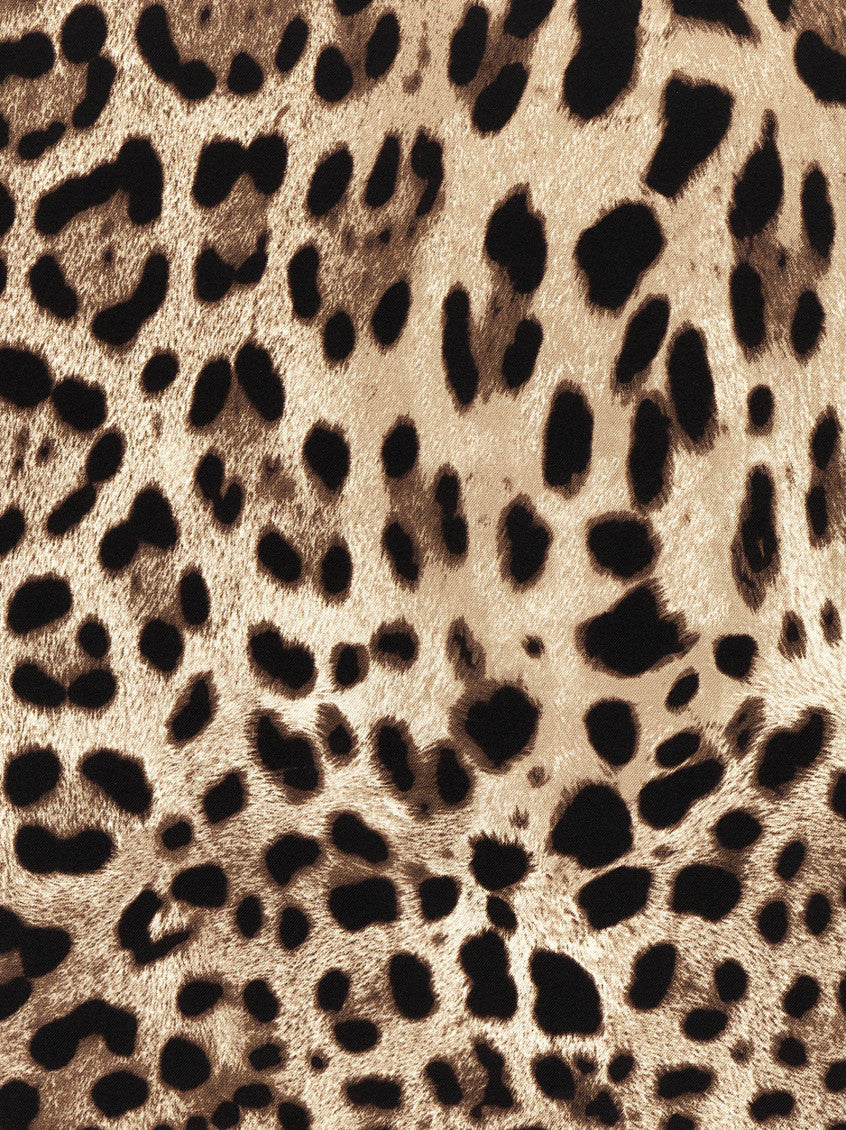 Leopard Print Logo Scarf 3