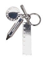 Silver Stationery Charm Keyring 1