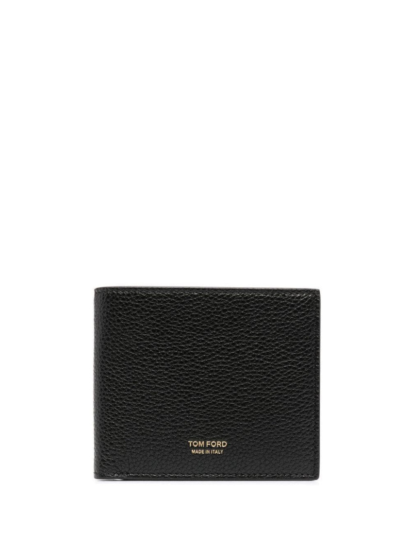Black T Line bifold leather wallet 1