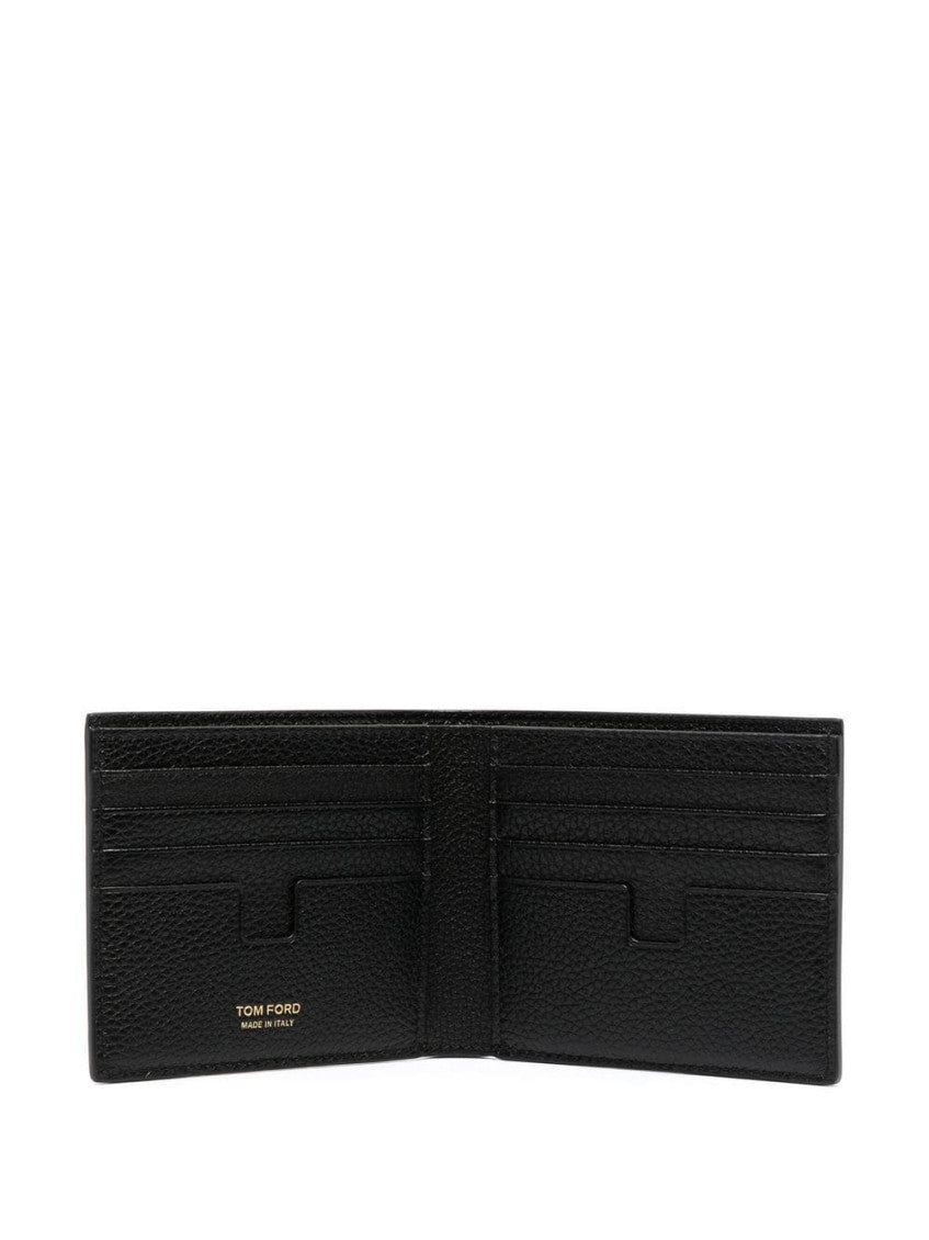 Black T Line bifold leather wallet 3