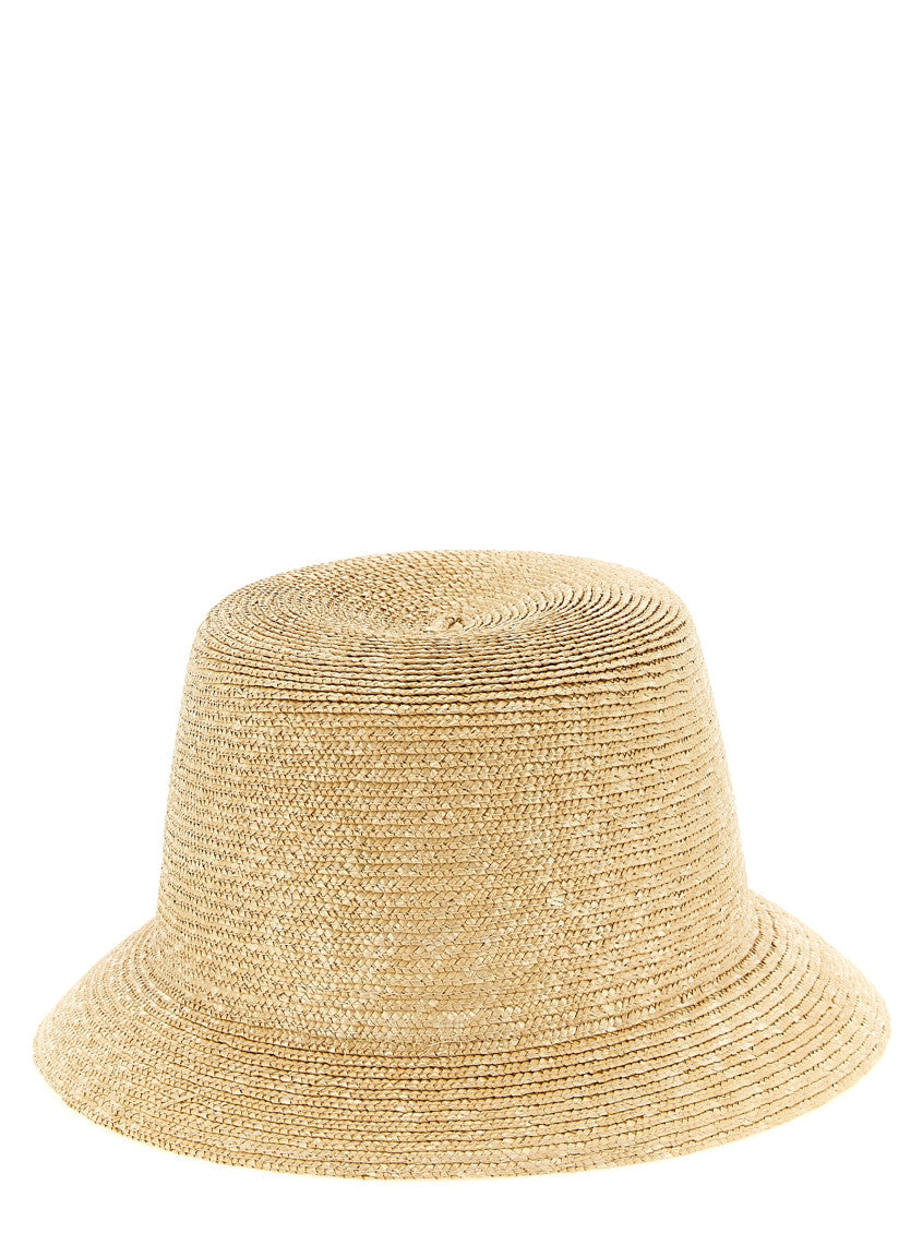 Beige Cassandre Straw Bucket Hat 3