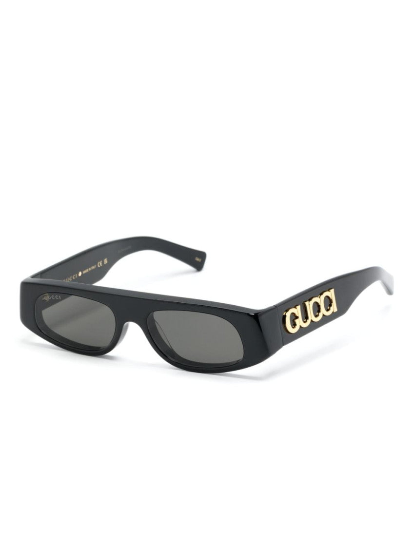 Black Oval Logo Sunglasses 2