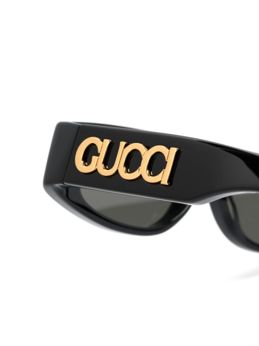 Black Oval Logo Sunglasses 3